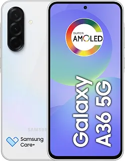 Celular Samsung Galaxy A36 5G 128GB, 6GB RAM, Câmera 50MP, IP67, Super AMOLED 6.7', Recursos AI, Branco
