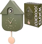 Fisura Relógio cuco, verde-oliva e bege, padrão