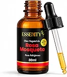 Óleo Vegetal de Rosa Mosqueta Rubiginosa 100% Puro Prensado a Frio - Hidratação e Cuidados com Pele, Cabelos e Unhas - Frasco Vidro com Conta-Gotas, Vegano e Cruelty-Free - 30ml ESSENITY