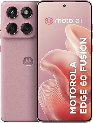 Smartphone Motorola Edge 60 Fusion 5G - 256GB 16GB (8GB RAM+8GB Ram Boost) 50MP Sony AI Camera IP68 NFC - Rosa