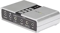 StarTech. Placa de som USB com 7.1 - Placa de som externa para laptop com áudio digital SPDIF - Placa de som para PC - Prata (ICUSBAUDIO7D)