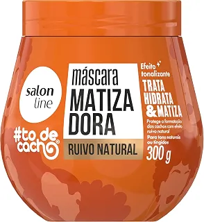 Salon Line, Máscara Matizadora, #TodeCacho, Ruivo Natural, Vegano - Para Cabelos Ondulados, Cacheados e Crespos, 300 g