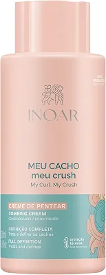 Inoar, Meu Cacho, Meu Crush – Creme de Pentear, Define Cachos, Hidrata e Controla o Frizz, Com Óleos Naturais e Vitaminas - 500ml