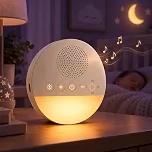 Aparelho de Ruído Branco para Bebê Premium Máquina de Som Relaxante com Luz Noturna Com Timer, 20 Sons Calmantes para Dormir Melhor