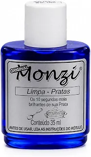 Monzi Limpa Prata Original, 35ml, Limpeza e Brilho para Joias de Prata