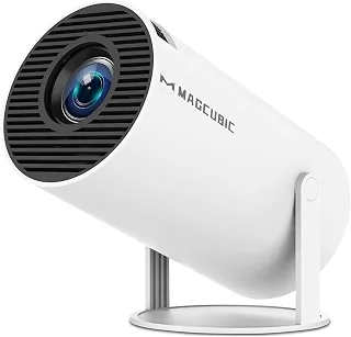 Magcubic Mini Projetor Portatil 5G Wifi 6 BT 5.0, Projector 4K 1080P Full HD Suporte 8000 Lumens, Projetor Led Auto de Correcção Trapezóide Horizontal, 180°Girável Projector para Telefónico