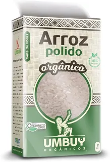 Arroz Polido Orgânico Umbuy Orgânicos, Branco, Grão Longo, 1kg