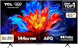 Smart TV TCL 65 Polegadas QLED 4K P8K WiFi Bluetooth Google TV 144Hz HDR10+ Dolby Atmos Vision 65P8K