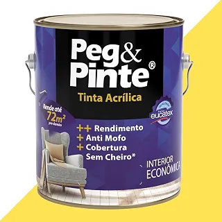 Tinta Peg e Pinte Economica Eucatex Galão 3,6l Escolha A Cor