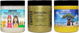 Kit de Cronograma Capilar Coiffer, 3 Unidades