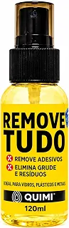 Remove Tudo QuimiVida 120ml – Removedor de Adesivos, Cola, Grudes e Resíduos – Para Vidros, Plásticos e Metais