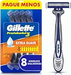 Aparelho de Barbear Gillette Prestobarba3, Masculino, Azul, 8 Unidades