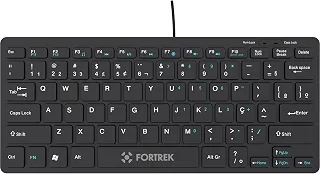 Teclado Mini Office Fortrek K13 USB ABNT2 Preto
