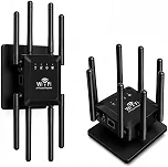 Repetidor Roteador Wi-Fi 1200 Mbps Dual Band 8 Antenas Amplificador e Extensor de Sinal de Internet Cobertura em Toda Casa WPS Sinal Forte e Estável