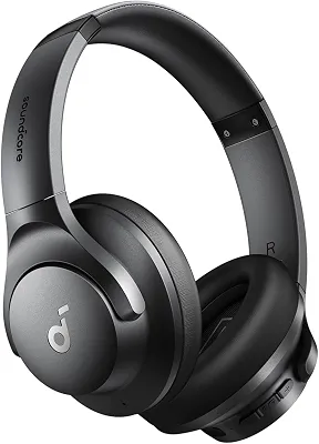 soundcore Q20i da Anker, Fone de Ouvido Bluetooth com Cancelamento de Ruído Híbrido Ativo, Headphone Sem Fio, 60h Bateria, Áudio Hi-Res, Graves Potentes, App Personalização, Modo Transparência, Preto