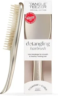 Tangle Teezer - Escova de cabelo desembaraçadora The Ultimate Detangler Chrome para todos os tipos de cabelo. Ideal para usar em fios molhados. Cor: Neo Gold