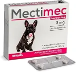 Mectimec 3mg Antiparasitário Para Cães Contra Pulgas Carrapatos Vermes e Sarnas 4 Comprimidos