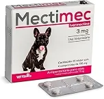 Mectimec 3mg Antiparasitário Para Cães Contra Pulgas Carrapatos Vermes e Sarnas 4 Comprimidos