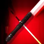 Sabre de luz LED Jedi Sith, duelo pesado Force FX, sabre de luz recarregável, alta luz de som com FOC, cabo de metal, lançador, (vermelho)
