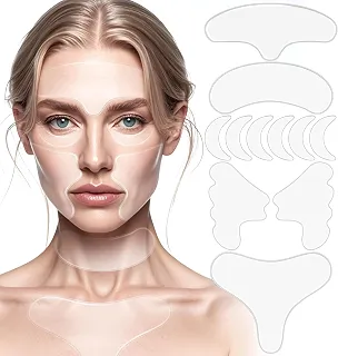 Kit 11 Pecas Adesivo Anti Rugas, Adesivos Antirrugas para Rosto, Adesivo de Silicone Anti-Rugas Colo