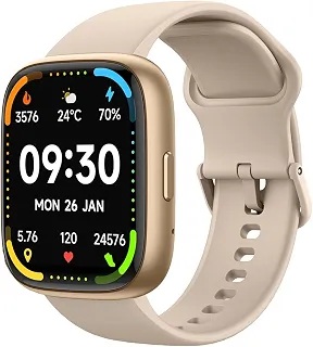 SmartWatch, relogio smartwatch com Ecrã tátil e Alexa, à prova d'água IP68, relogio feminino e masculino, com 100+ modo esportivo e recebimento de notificações(rosa)