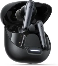 soundcore Liberty 4 NC da Anker, Fone de Ouvido Bluetooth Sem Fio, Redução de Ruído de 98,5%, Cancelamento Adaptativo para Ouvidos e Ambiente, Áudio Hi-Res, 50H de Bateria, Carregamento Sem Fio, Preto