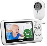 TakTark Babá Eletrônica Câmera, 4.3' Monitor de Bebe, Sem Wi-Fi, 2 Way Audio, Visão Nocturna, Zoom Digital, Economia de energia VOX, Temperatura ambiente, Ideal para Pais Novos