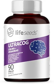 ULTRACOG - Colina 400mg + Vitaminas D3, E, B1, B5, B6, B9, B12, Magnésio, Selênio e Zinco – 90 Cápsulas