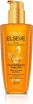 ELSÉVE Óleo Capilar L'Oréal Paris Elseve Óleo Extraordinário 100Ml - Leave In Anti Frizz Protetor Térmico Tratamento Reconstrutor Para Todos Os Tipos De Cabelo