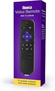 Roku Controle Remoto de Voz Oficial - Para Roku Players, TVs e Áudio, Preto