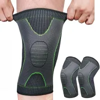 Kit 02 Joelheiras Compressão Ortopédica Suporte Joelho Tensor Flexível Alívio de Dor Esporte Proteção