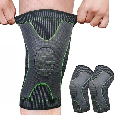 Kit 02 Joelheiras Compressão Ortopédica Suporte Joelho Tensor Flexível Alívio de Dor Esporte Proteção