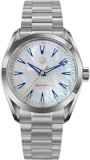 VH31 Relógio de quartzo, relógio de pulso de aço inoxidável WD0006 38 mm cristal de safira curvo relógios de luxo 100 m à prova d'água