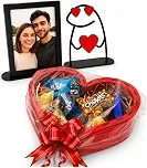 Cesta de Presente Romântica Coração com Chocolates para Casal - MAMU Store