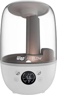 WAP Umidificador de Ar WAP AIR FLOW DIGITAL 3 em 1 Silencioso 23h de Autonomia 3 Níveis de Névoa Reservatório Para Essência