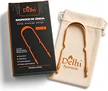 Raspador Limpador de Língua 100% Cobre - Delhi Ayurveda - Higiene Bucal