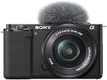 Câmera Fotográfica S.ony ZV-E10 e Lente 16-50mm Preto
