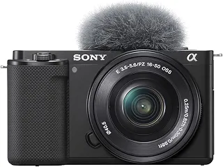 Câmera Fotográfica S.ony ZV-E10 e Lente 16-50mm Preto