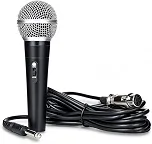 Microfone Profissional Dinâmico com Imã Neodímio, Padrão Cardióide, Cabo 3m XLR/P10, Ideal para Voz, Canto, Palestras, Igrejas e Shows