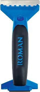 Raspador de remoção romana com rolo, lâmina de aço de 8,25 cm, papel de parede de tiras, azul