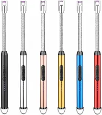 Isqueiro Elétrico USB Recarregável Multifunção para Cozinha Fogão a Gás Carvão Velas e Mais com Cores Variadas Premium