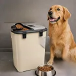 Porta RaçãO 15kg Com Pá Dosadora – Container 35 Litros, Ideal Para RaçõEs De CãEs E Gatos – Pote De Racao Para Caes Com VedaçãO HerméTica