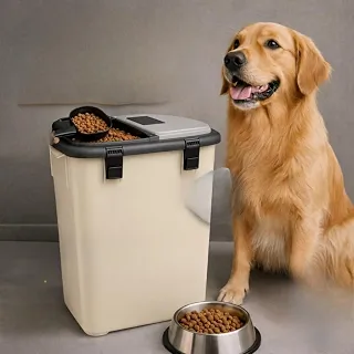 Porta RaçãO 15kg Com Pá Dosadora – Container 35 Litros, Ideal Para RaçõEs De CãEs E Gatos – Pote De Racao Para Caes Com VedaçãO HerméTica