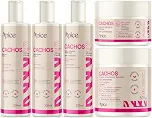 Apse Kit Completo 5 Itens Tratamento Cachos - Shampoo, Condicionador, Máscara, Ativador e Gelatina - Enrichecido com D Pantenol, Karité, Óleo de Coco e Aloe Vera - Para Cabelos Ondulados e Cacheados
