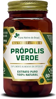 Própolis Verde Extrato Seco 500mg 60 cápsulas - Flora Nativa