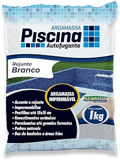 Rejunte Piscina Impermeável Cor Branco 1Kg
