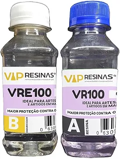 Resina Líquida Epóxi Com Proteção UV VR100 150g Para Artesanato Em Resina, VipResinas