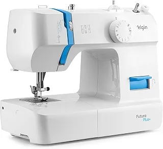Máquina de Costura Doméstica Elgin JX-2052 Futura Plus 220V, Aço inoxidável