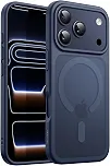 JETech Capa Fosca Magnética para iPhone 17 Pro, Azul Escuro