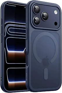 JETech Capa Fosca Magnética para iPhone 17 Pro, Azul Escuro
